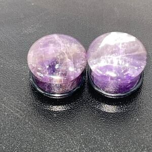 Stone Amethyst Crystal Plugs 16MM